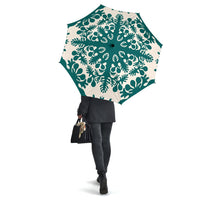 Hawaiian Quilt Tradition Turquoise Umbrella - Polynesian Pride