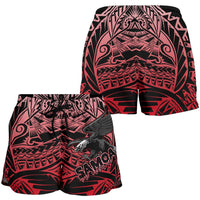 Samoa Polynesian Women's Short - Eagle Tribal Pattern Red - Polynesian Pride