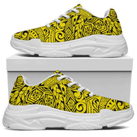 Polynesian Culture Yellow Chunky Sneakers - Polynesian Pride