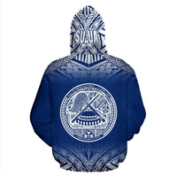 Salua All Over Hoodie Royal Blue Color - Polynesian Pride