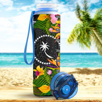 Chuuk State Custom Personalised Hydro Tracking Bottle - Seal Spiral Polynesian Patterns - Polynesian Pride