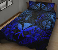 Polynesian Hawaii (Kanaka Maoli) Quilt Bed Set - Blue Turtle Homeland - Polynesian Pride
