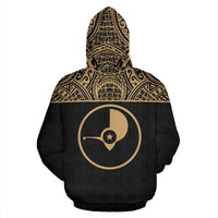 Yap All Over Hoodie Gold Version - Polynesian Pride