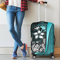 Samoa Polynesian Luggage Covers Turquoise - Turtle With Hook - Polynesian Pride