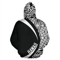 Kanaka Hawaii Map White Polynesian Hoodie Circle Style - Polynesian Pride