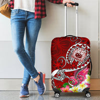Samoa Luggage Covers - Turtle Plumeria (Red) - Polynesian Pride