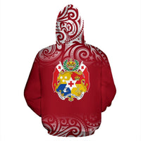 Tonga All Over Zip up Hoodie Polynesian Fog Version - Polynesian Pride