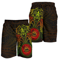 American Samoa Polynesian Shorts (Men) - Reggae Turtle Manta Ray - Polynesian Pride