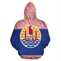 Tuamotu Polynesian All Over Hoodie Polynesian Hoodie Style - Polynesian Pride