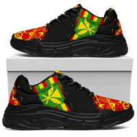 Polynesian Kanaka Flag Chunky Sneakers - Nora Style - Polynesian Pride
