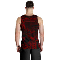 American Samoa Men's Tank Top - Nu'uuli Red Polynesian Patterns - Polynesian Pride