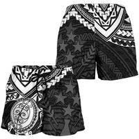 Kosrae Polynesian Shorts (Women) - White Turtle - Polynesian Pride