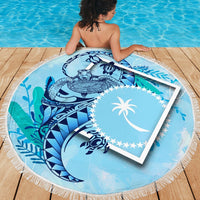 Chuuk State Beach Blanket - Turtle Under The Sea Style - Polynesian Pride