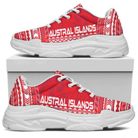 Austral Islands Chunky Sneakers - Polynesian Chief Flag Version - Polynesian Pride