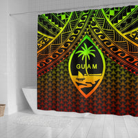 Polynesian Guam Shower Curtain - Reggae Vintage Polynesian Patterns - Polynesian Pride