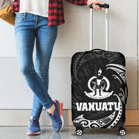 Vanuatu Polynesian Luggage Covers - White Tribal Wave - Polynesian Pride