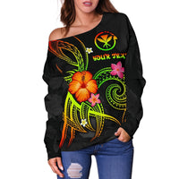 Polynesian Hawaii Personalised Off Shoulder Sweater - Legend of Kanaka Maoli (Reggae) - Polynesian Pride