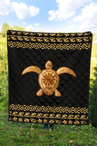 Golden Polynesian Premium Quilt - Polynesian Pride
