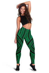Polynesian Tradition Green Hawaii Women's Leggings AH - Polynesian Pride