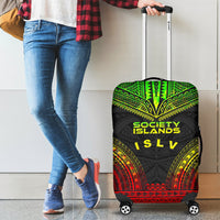 Society Islands Polynesian Chief Luggage Cover - Reggae Version - Polynesian Pride