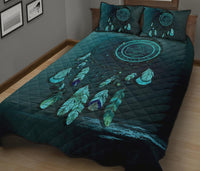 Palau Polynesian Quilt Bed Set Dreamcatcher Blue - Polynesian Pride