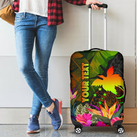 Papua New Guinea Polynesian Personalised Luggage Covers - Hibiscus and Banana Leaves Reggae - Polynesian Pride