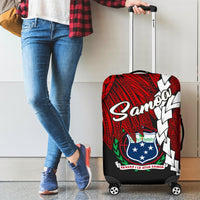 Samoa Polynesian Luggage Covers - Tribal Wave Tattoo Flag Color - Polynesian Pride