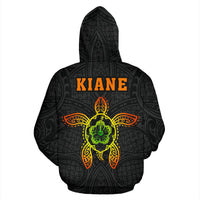 Polynesian Kakau Kiane Hula Girl Turtle Hibiscus Hoodie - Polynesian Pride