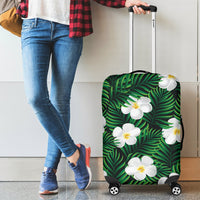 Plumeria Luggage Cover 03 Black - Polynesian Pride