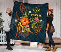 Kosrae Polynesian Premium Quilt - Legend of Kosrae (Blue) - Polynesian Pride