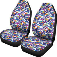 Hawaii Tropical Strelitzia Car Seat Cover Universal Fit White - Polynesian Pride