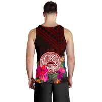 American Samoa Men's Tank Top - Coat Of Arm With Polynesian Patterns - Polynesian Pride