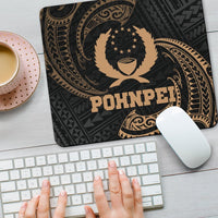 Pohnpei Micronesia Mouse Pad - Gold Tribal Wave - Polynesian Pride