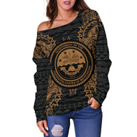 Federated States Of Micronesia Polynesian Shoulder Sweater Map Gold - Polynesian Pride