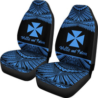 Wallis and Futuna Polynesian Car Seat Covers - Pride Blue Version - Polynesian Pride