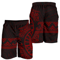 Tahiti Polynesian All Over Print Men's Short - Red Version - Polynesian Pride