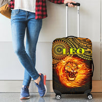 Sun In Leo Zodiac Luggage Covers Polynesian Tattoo Unique Vibes - Polynesian Pride