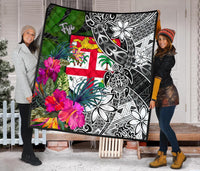 Fiji Premium Quilt - Turtle Plumeria Banana Leaf - Polynesian Pride