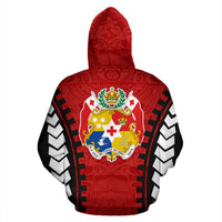 Tonga All Over Hoodie Warrior Style - Polynesian Pride