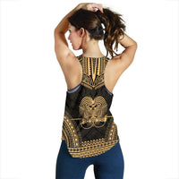 Papua New Guinea Women's Racerback Tank - Polynesian Chief Gold Version - Polynesian Pride
