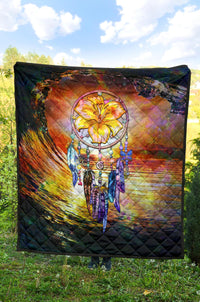 Hibiscus Dreamcatcher Premium Quilt - Polynesian Pride