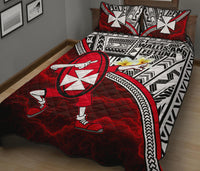 Dab Trend Style Rugby Quilt Bed Set Wallis And Futuna - Polynesian Pride