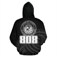 Hawaii Polynesia Zip up Hoodie Tatau Style - Polynesian Pride