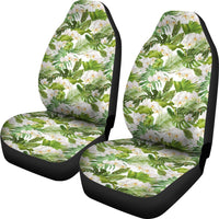 Hawaii Tropical Plumeria White Car Seat Cover Universal Fit White - Polynesian Pride