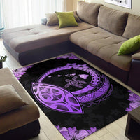 Hawaii Turtle Hibiscus Corner Map Polynesian Area Rug AH - Polynesian Pride