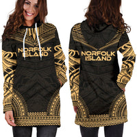 Norfolk Island Women's Hoodie Dress - Polynesian Gold Chief - Polynesian Pride