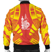 New Caledonia Men Bomber Jackets - Polynesian Tattoo Flag - Polynesian Pride