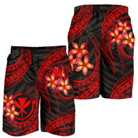 Polynesian Hawaii Men Shorts - Red Plumeria RED - Polynesian Pride