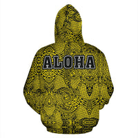 Honu Polynesian Yellow Hawaii Turtle Hoodie (Zip) - Polynesian Pride