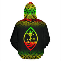 Guam All Over Custom Hoodie Reggae Fog - Polynesian Pride